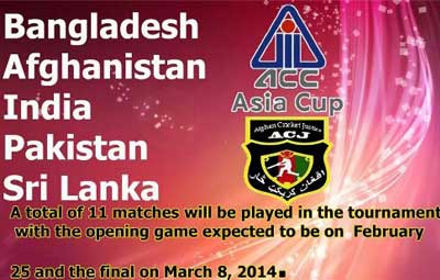 Asia Cup begins in Bangladesh on Feb 25